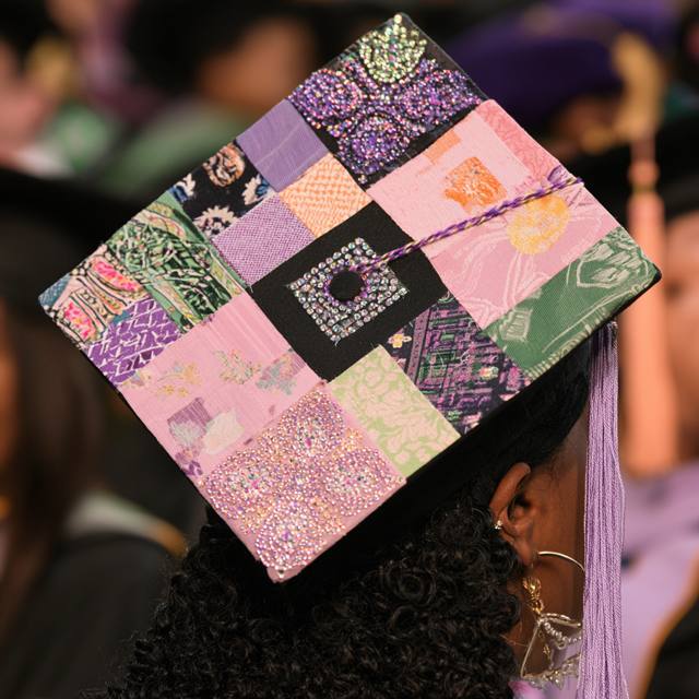 Patchwork bespoke mortarboard