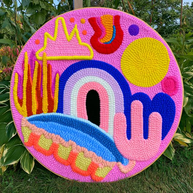 Punch needle wall hanging